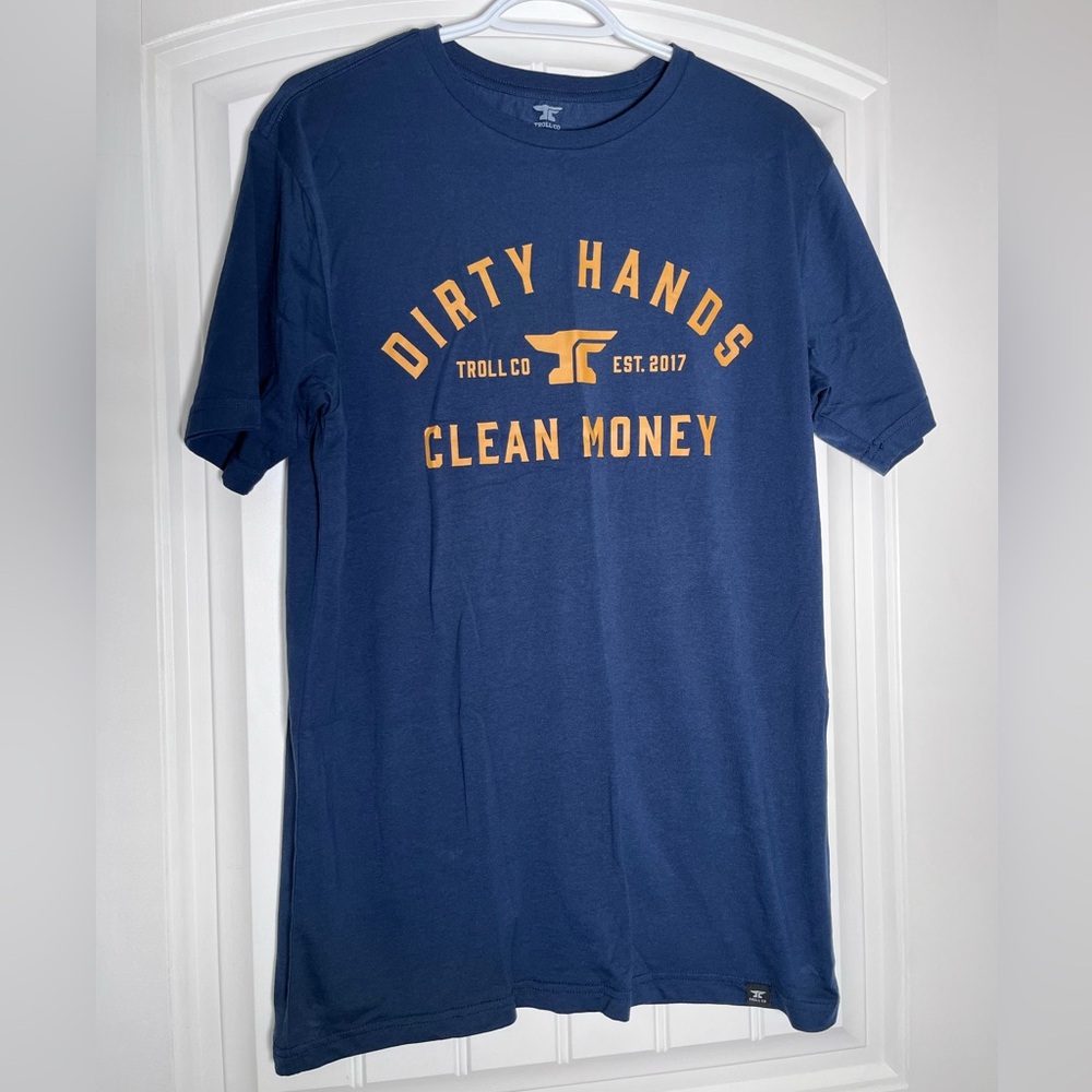 Trolls Navy Short-Sleeve Graphic Tee with Gold Print